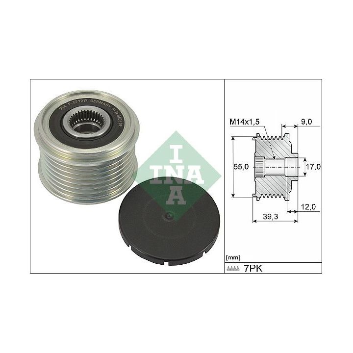 Laisvos eigos sankaba, kint. sr. generatorius INA 535 0330 10