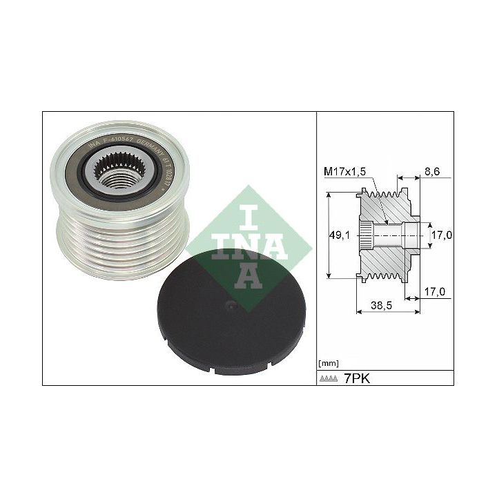 Laisvos eigos sankaba, kint. sr. generatorius INA 535 0344 10