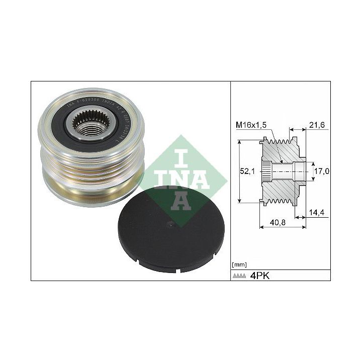 Laisvos eigos sankaba, kint. sr. generatorius INA 535 0345 10