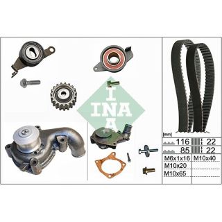 Vandens siurblio ir paskirstymo diržo komplektas INA 530 0010 30