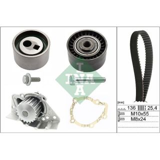 Vandens siurblio ir paskirstymo diržo komplektas INA 530 0095 30