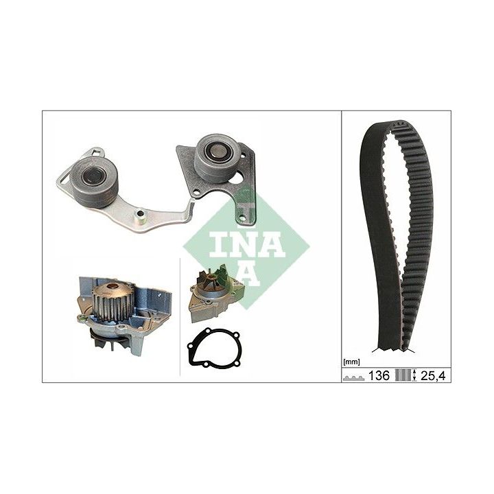 Vandens siurblio ir paskirstymo diržo komplektas INA 530 0096 31