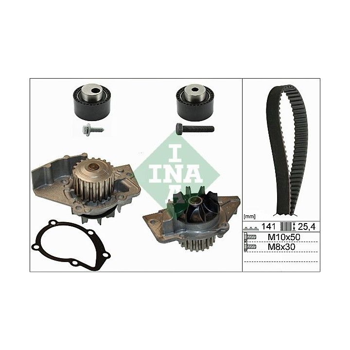 Vandens siurblio ir paskirstymo diržo komplektas INA 530 0111 30