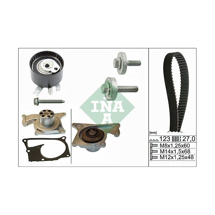 Vandens siurblio ir paskirstymo diržo komplektas INA 530 0197 32