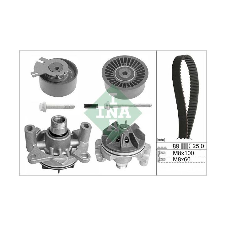 Vandens siurblio ir paskirstymo diržo komplektas INA 530 0198 30