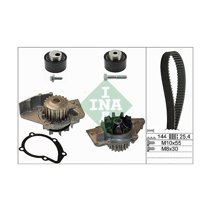Vandens siurblio ir paskirstymo diržo komplektas INA 530 0235 30