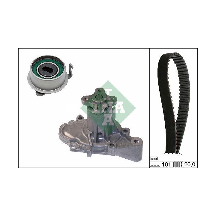 Vandens siurblio ir paskirstymo diržo komplektas INA 530 0355 30