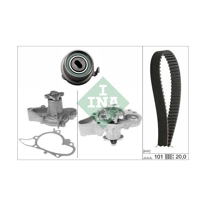 Vandens siurblio ir paskirstymo diržo komplektas INA 530 0355 31