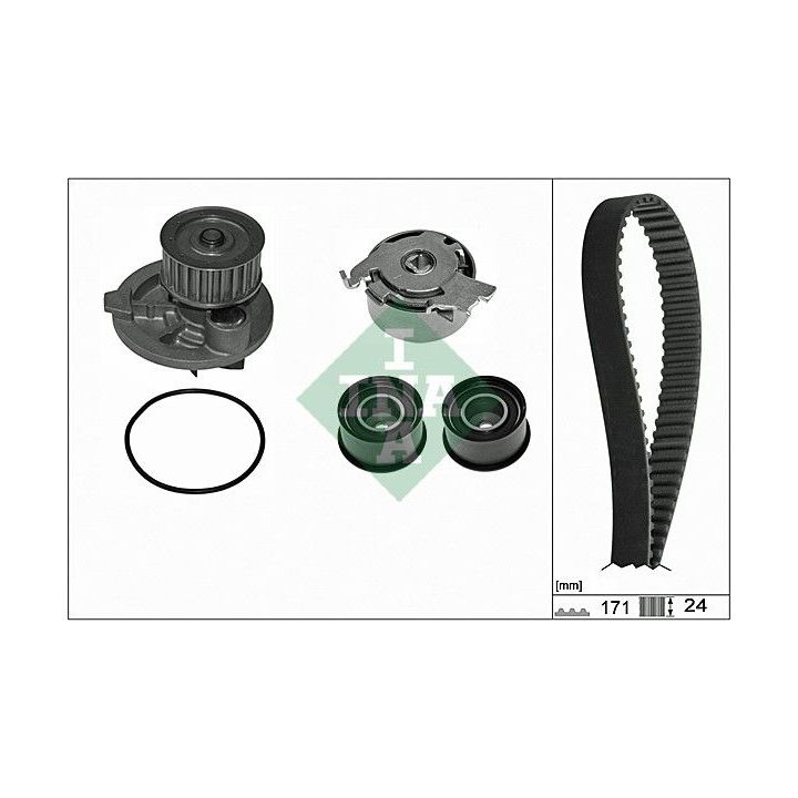 Vandens siurblio ir paskirstymo diržo komplektas INA 530 0358 31