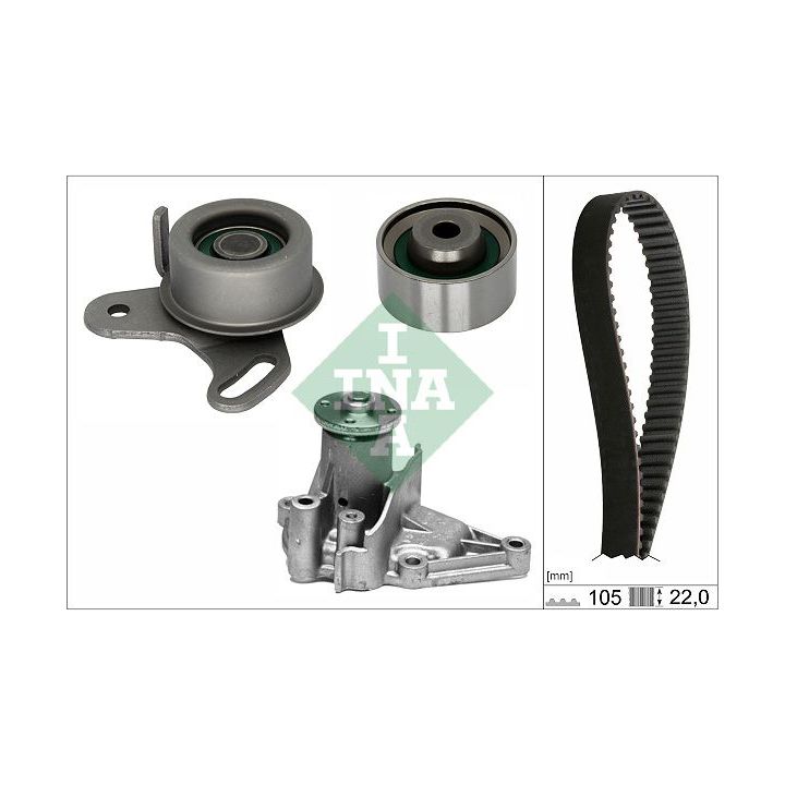 Vandens siurblio ir paskirstymo diržo komplektas INA 530 0427 31
