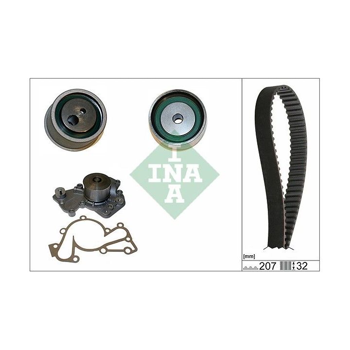 Vandens siurblio ir paskirstymo diržo komplektas INA 530 0430 30