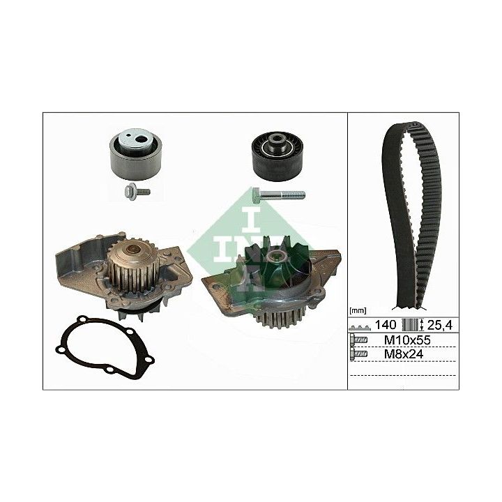 Vandens siurblio ir paskirstymo diržo komplektas INA 530 0440 30