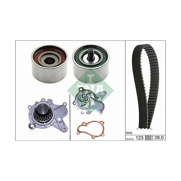 Vandens siurblio ir paskirstymo diržo komplektas INA 530 0502 30