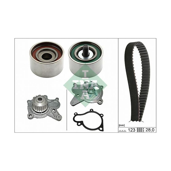 Vandens siurblio ir paskirstymo diržo komplektas INA 530 0502 31