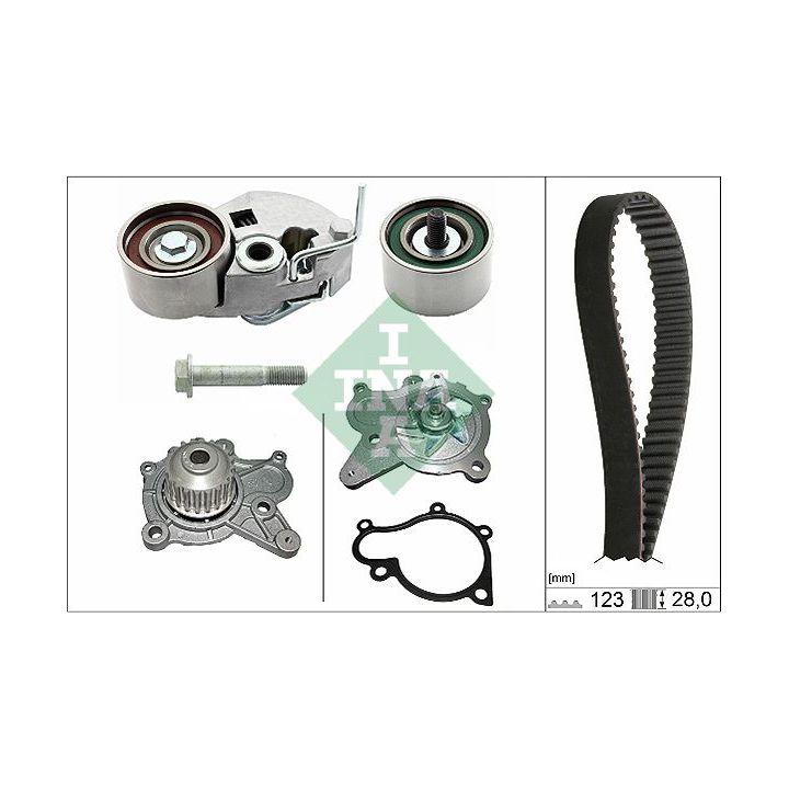 Vandens siurblio ir paskirstymo diržo komplektas INA 530 0542 30