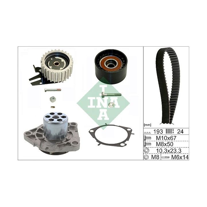 Vandens siurblio ir paskirstymo diržo komplektas INA 530 0561 30