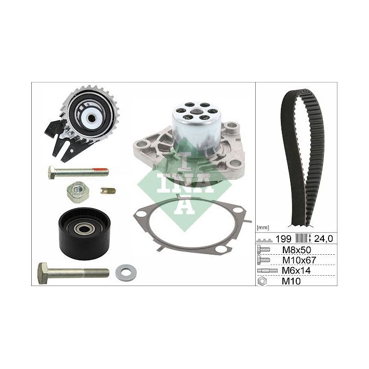 Vandens siurblio ir paskirstymo diržo komplektas INA 530 0562 30