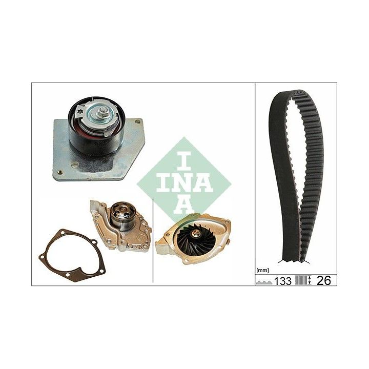 Vandens siurblio ir paskirstymo diržo komplektas INA 530 0579 30