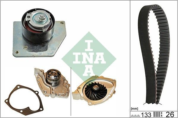 Vandens siurblio ir paskirstymo diržo komplektas INA 530 0579 30