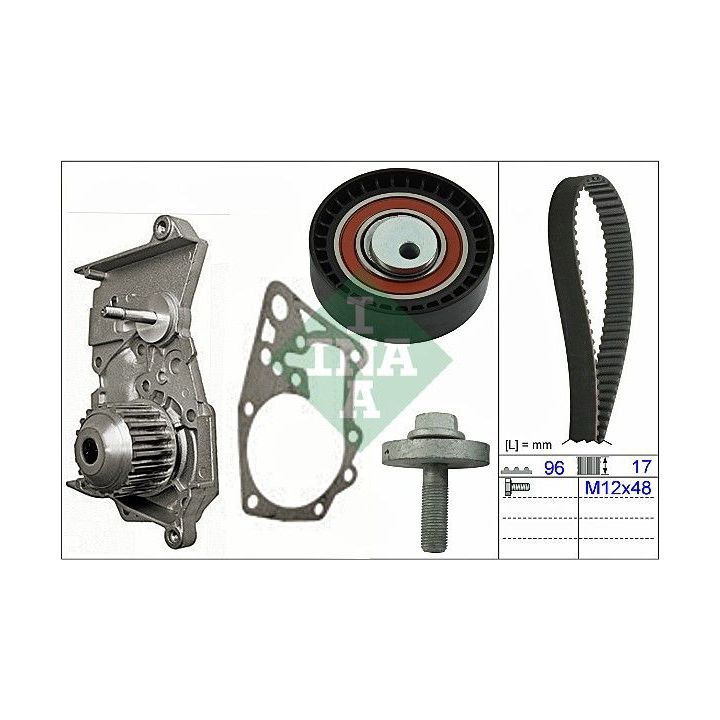 Vandens siurblio ir paskirstymo diržo komplektas INA 530 0604 30