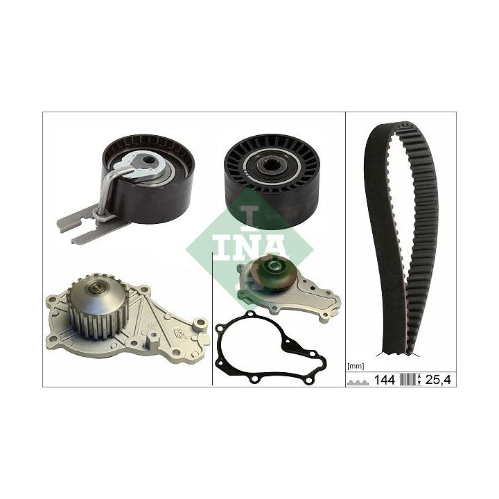 Vandens siurblio ir paskirstymo diržo komplektas INA 530 0615 30