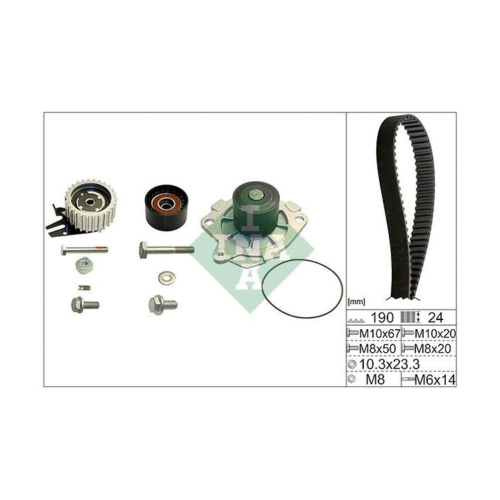 Vandens siurblio ir paskirstymo diržo komplektas INA 530 0624 30