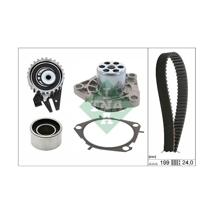 Vandens siurblio ir paskirstymo diržo komplektas INA 530 0625 30