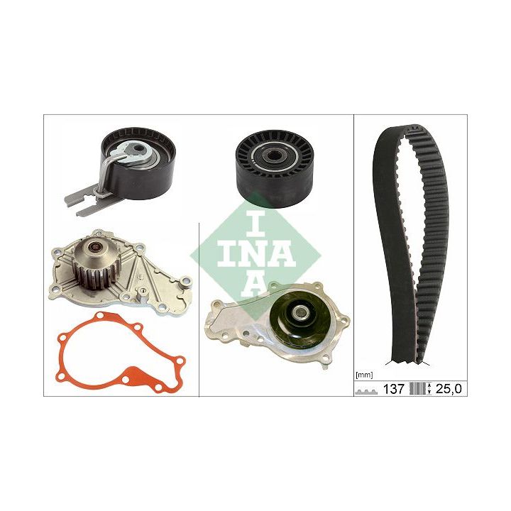 Vandens siurblio ir paskirstymo diržo komplektas INA 530 0632 30