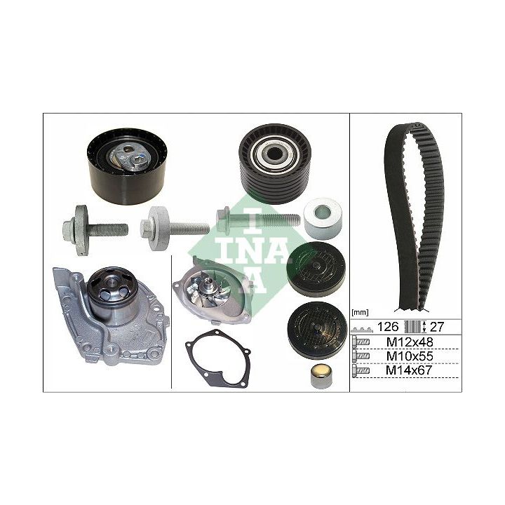 Vandens siurblio ir paskirstymo diržo komplektas INA 530 0638 30