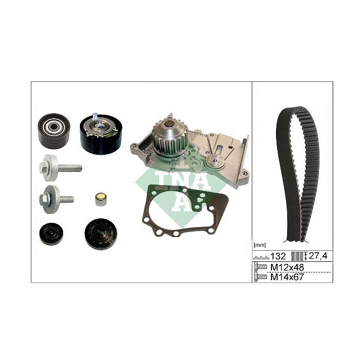 Vandens siurblio ir paskirstymo diržo komplektas INA 530 0639 30