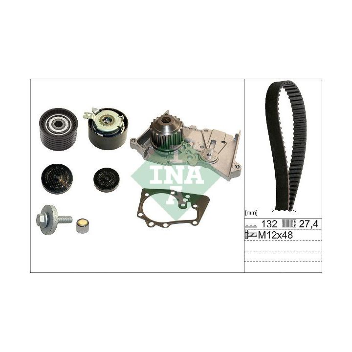 Vandens siurblio ir paskirstymo diržo komplektas INA 530 0640 30