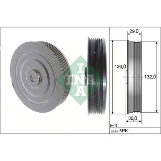 Skriemulys, alkūninis velenas INA 544 0009 10