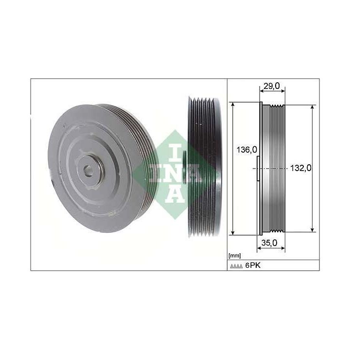 Skriemulys, alkūninis velenas INA 544 0009 10