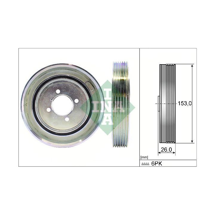 Skriemulys, alkūninis velenas INA 544 0040 10