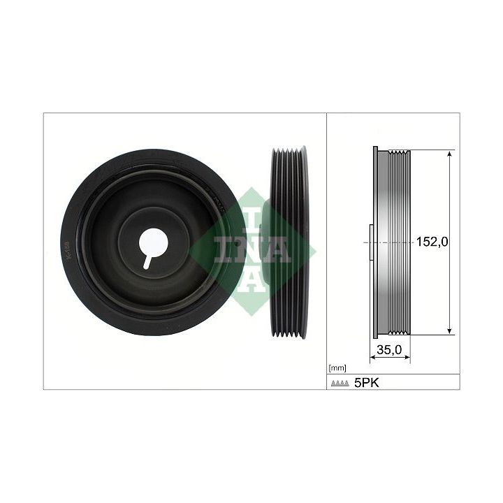 Skriemulys, alkūninis velenas INA 544 0054 10