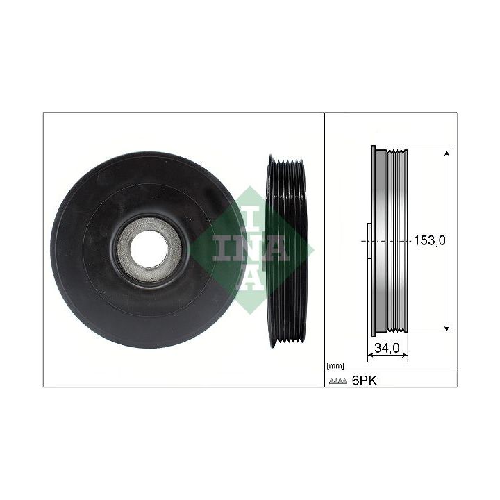 Skriemulys, alkūninis velenas INA 544 0079 10