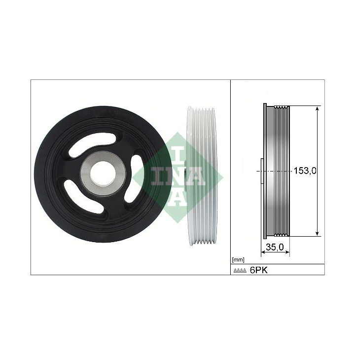 Skriemulys, alkūninis velenas INA 544 0104 10
