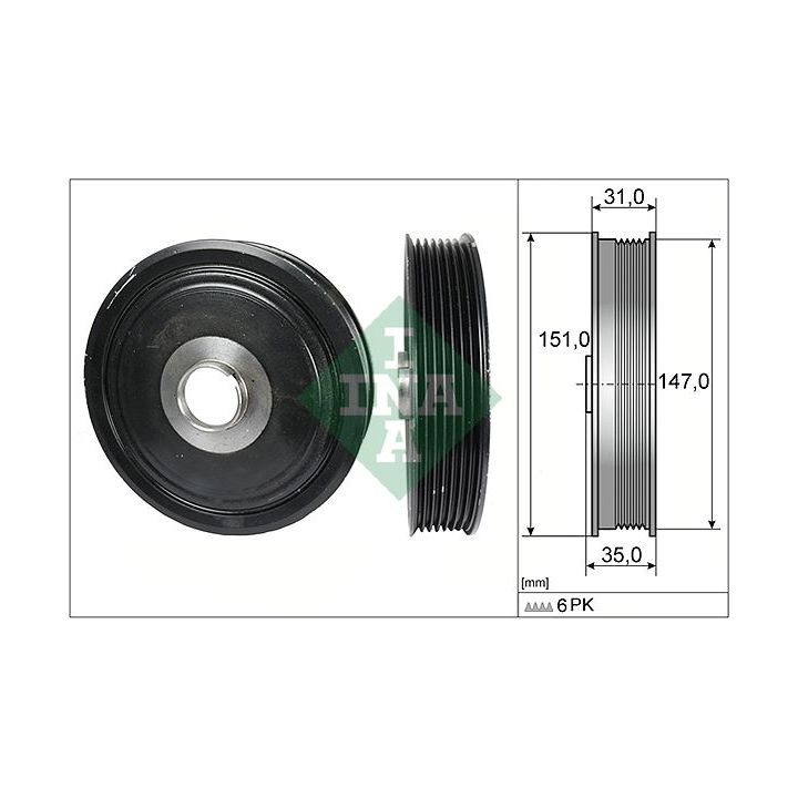 Skriemulys, alkūninis velenas INA 544 0110 10