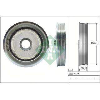 Skriemulys, alkūninis velenas INA 544 0112 10