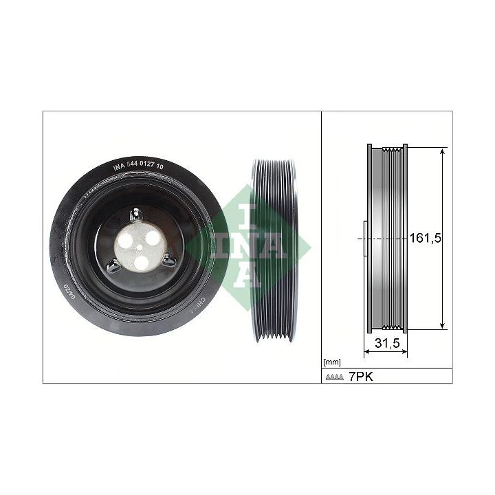 Skriemulys, alkūninis velenas INA 544 0127 10