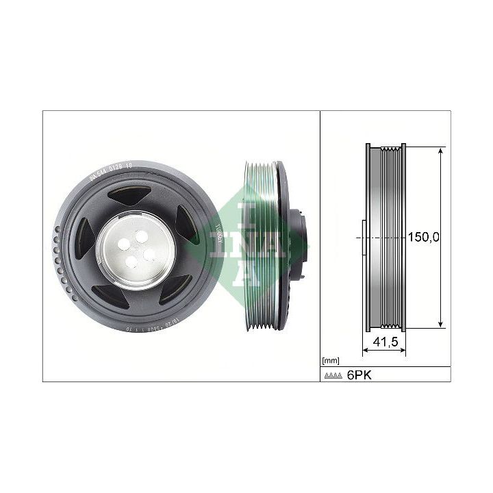 Skriemulys, alkūninis velenas INA 544 0129 10