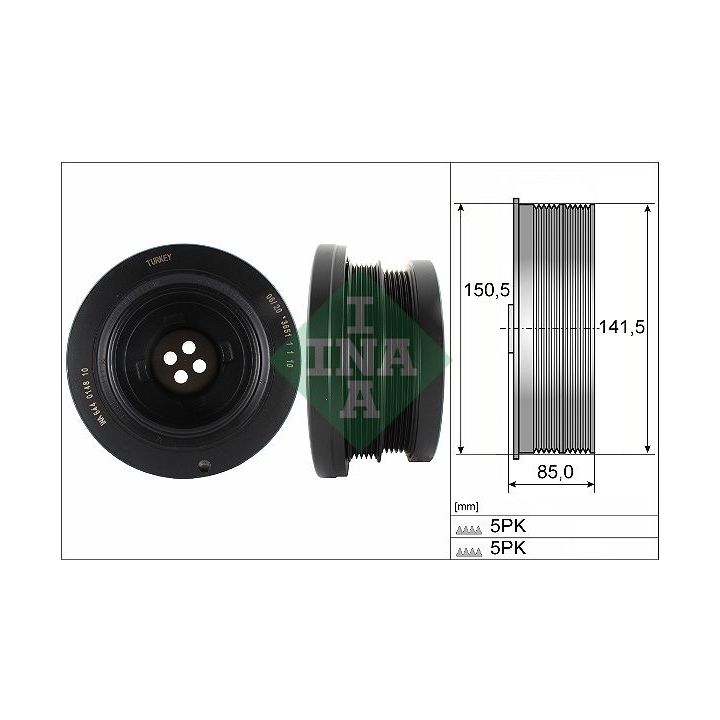 Skriemulys, alkūninis velenas INA 544 0148 10