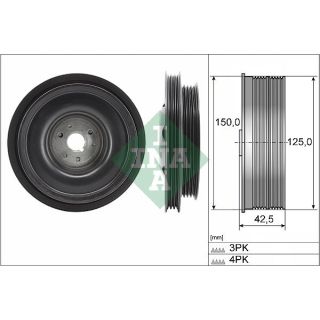 Skriemulys, alkūninis velenas INA 544 0161 10