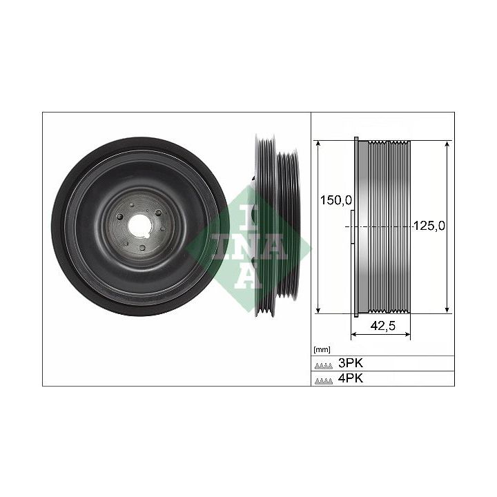 Skriemulys, alkūninis velenas INA 544 0161 10