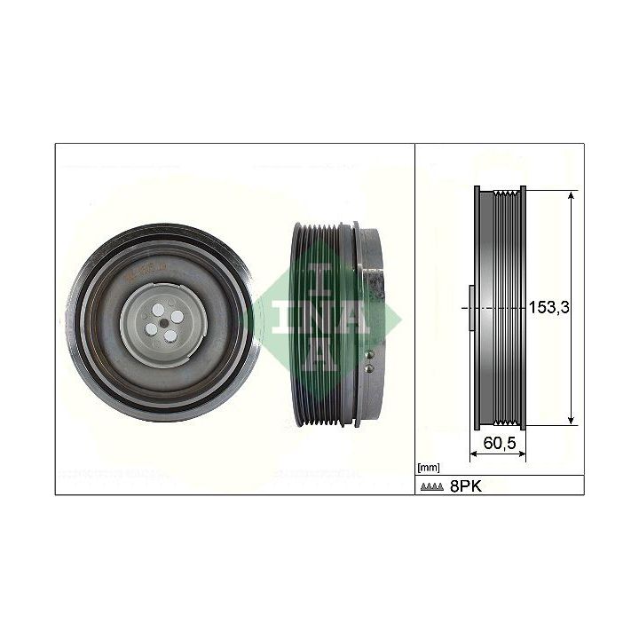 Skriemulys, alkūninis velenas INA 544 0505 10