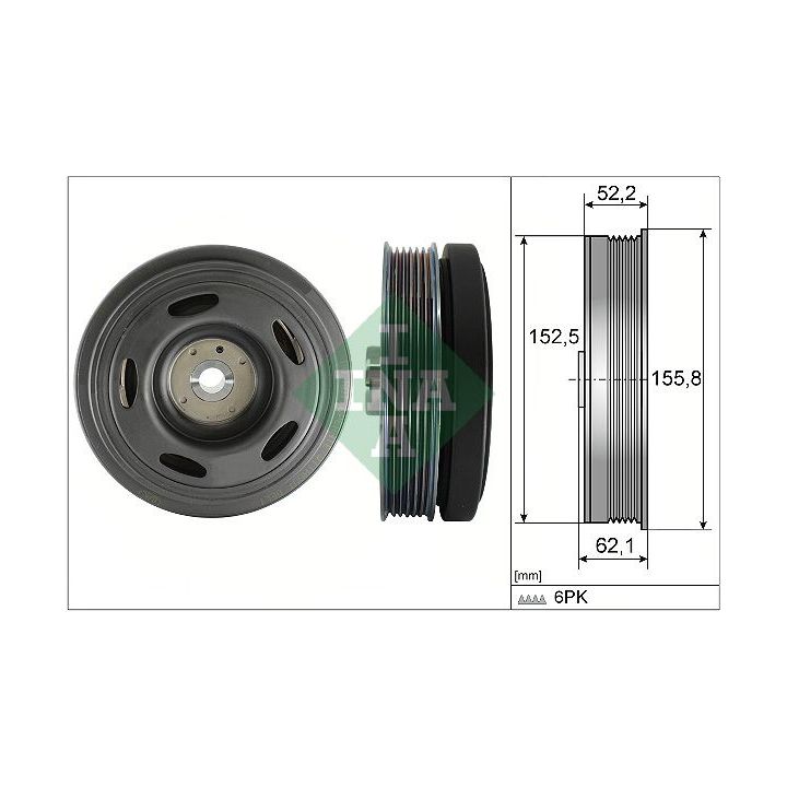 Skriemulys, alkūninis velenas INA 544 0515 10