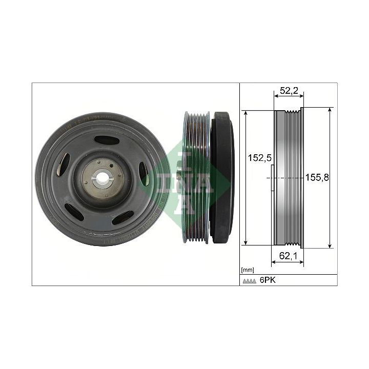 Skriemulys, alkūninis velenas INA 544 0516 10