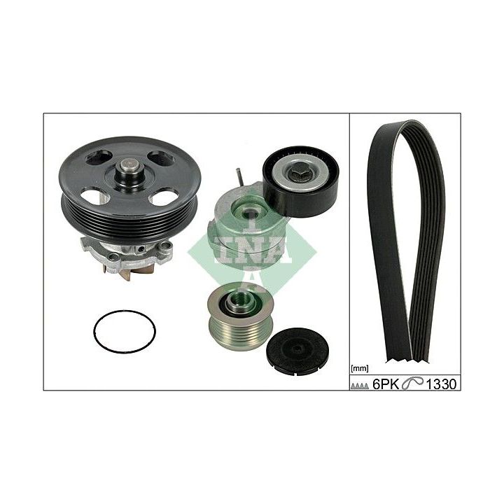 Vandens siurblys + V formos rumbuotas diržas, komplektas INA 529 0040 30