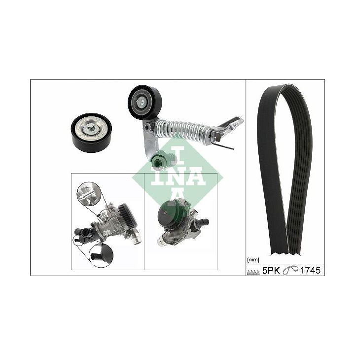 Vandens siurblys + V formos rumbuotas diržas, komplektas INA 529 0319 30