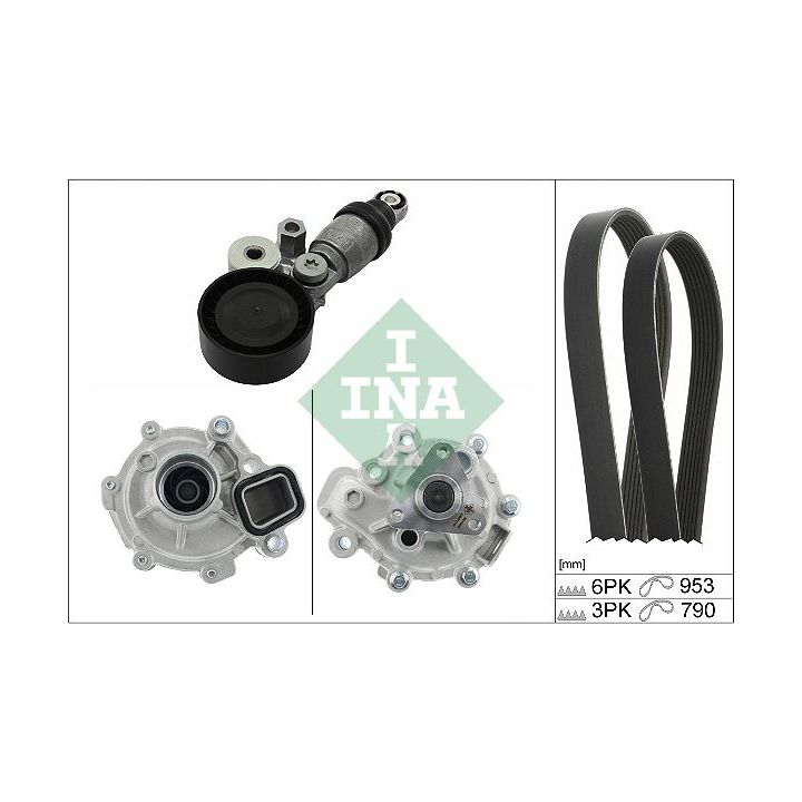 Vandens siurblys + V formos rumbuotas diržas, komplektas INA 529 0371 30